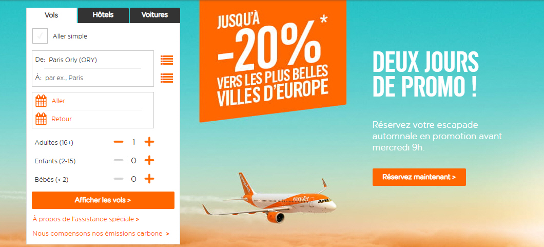 Billets d'avions EasyJet pour la France ou l'Europe : jusqu'à 20% de réduction à saisir avant le mercredi 23 août à 9 heures du matin