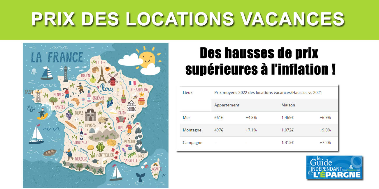 Vacances d'été 2022 : hausse de +7,2% du prix moyen des locations de vacances en France, là encore, la faute à la guerre en Ukraine ?